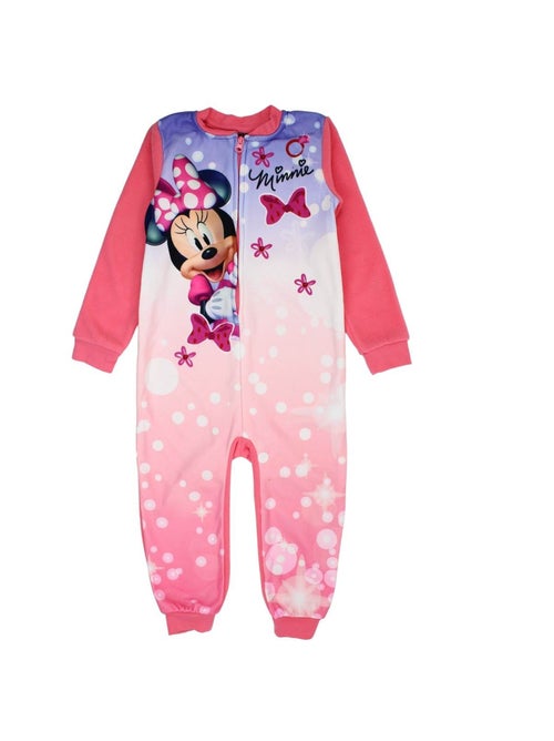 Disney - Combinaison bébé fille zippée rose et violet motif personnage - Kiabi