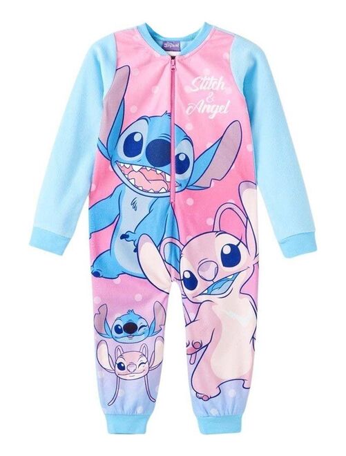 Stitch - combinaison pyjama - bleu/rose - filles - taille 2 ans