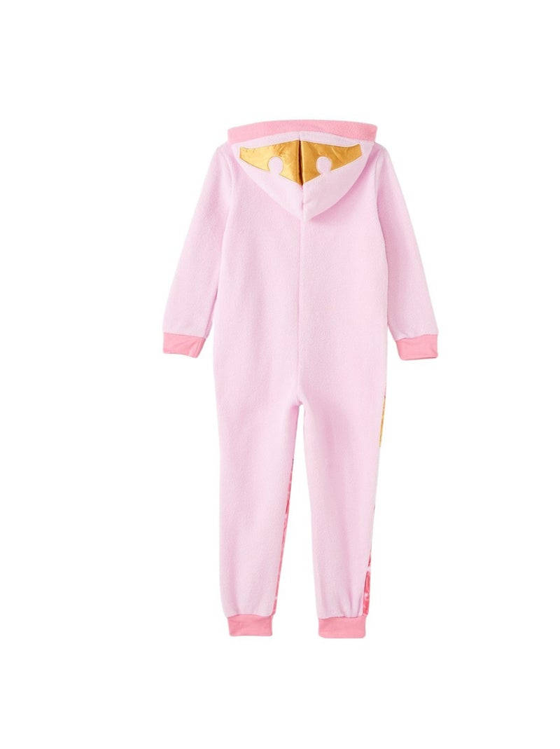 Disney - Combinaison polaire avec capuche fermeture Zip Rose - Kiabi