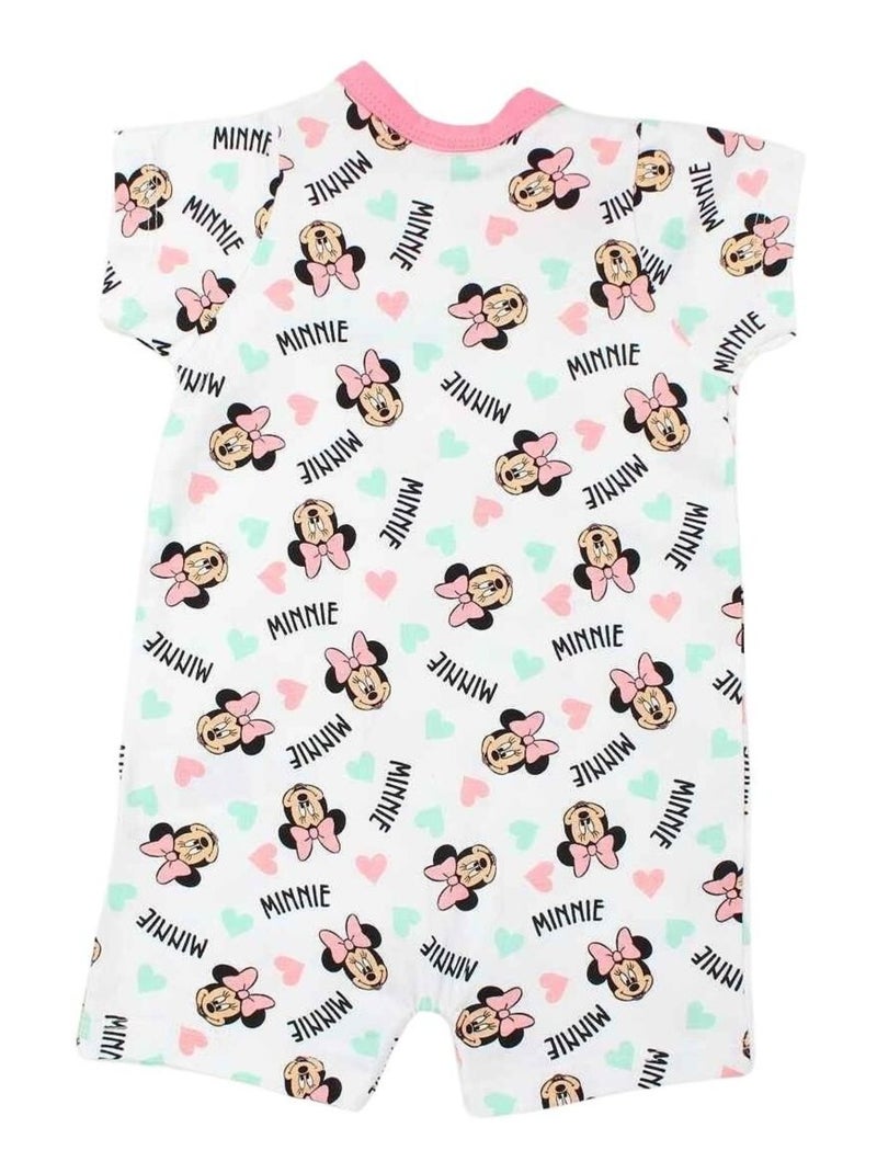 Disney - Combishort bébé Minnie Blanc - Kiabi