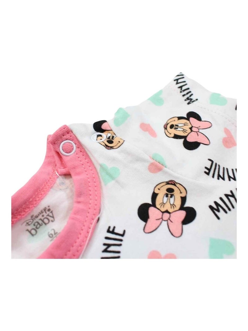 Disney - Combishort bébé Minnie Blanc - Kiabi