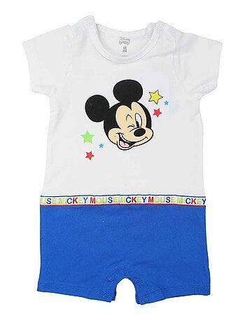 Disney - Combishort imprimé Mickey en coton