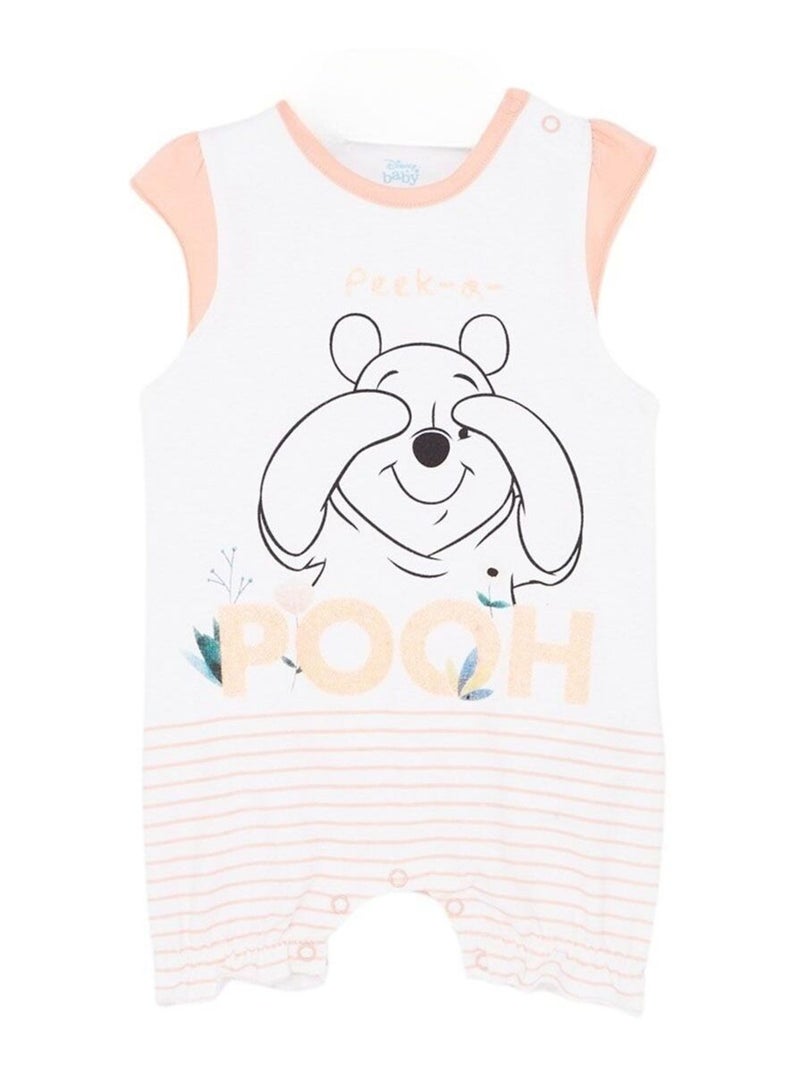 Disney - Combishort imprimé Winnie l'Ourson en coton Blanc - Kiabi