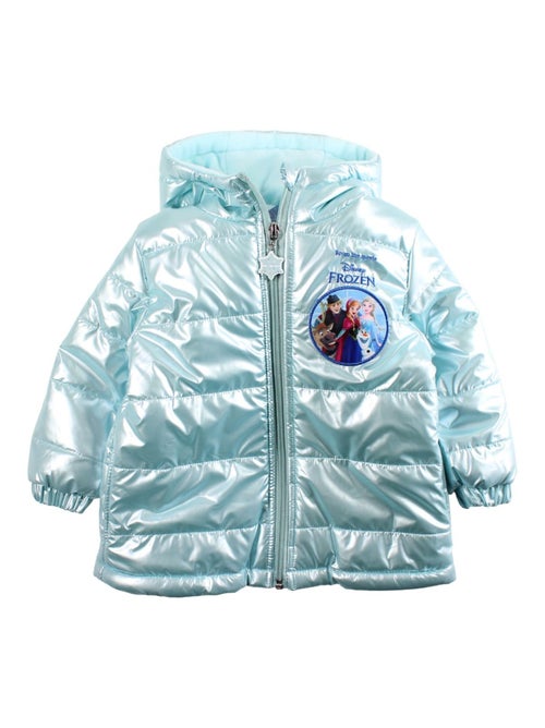 Disney - doudoune brillante zippée à capuche imprimée - Kiabi