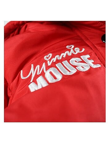Disney - Doudoune enfant rose à capuche motif personnage