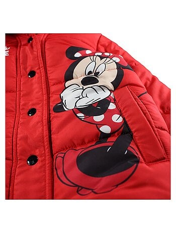 Disney - Doudoune enfant rose à capuche motif personnage