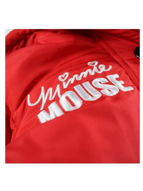 Disney - Doudoune enfant rose à capuche motif personnage - Kiabi