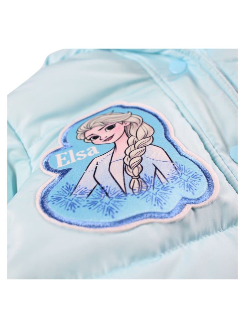 Disney - Doudoune fille fermeture bouton pression avec personnage Bleu - Kiabi