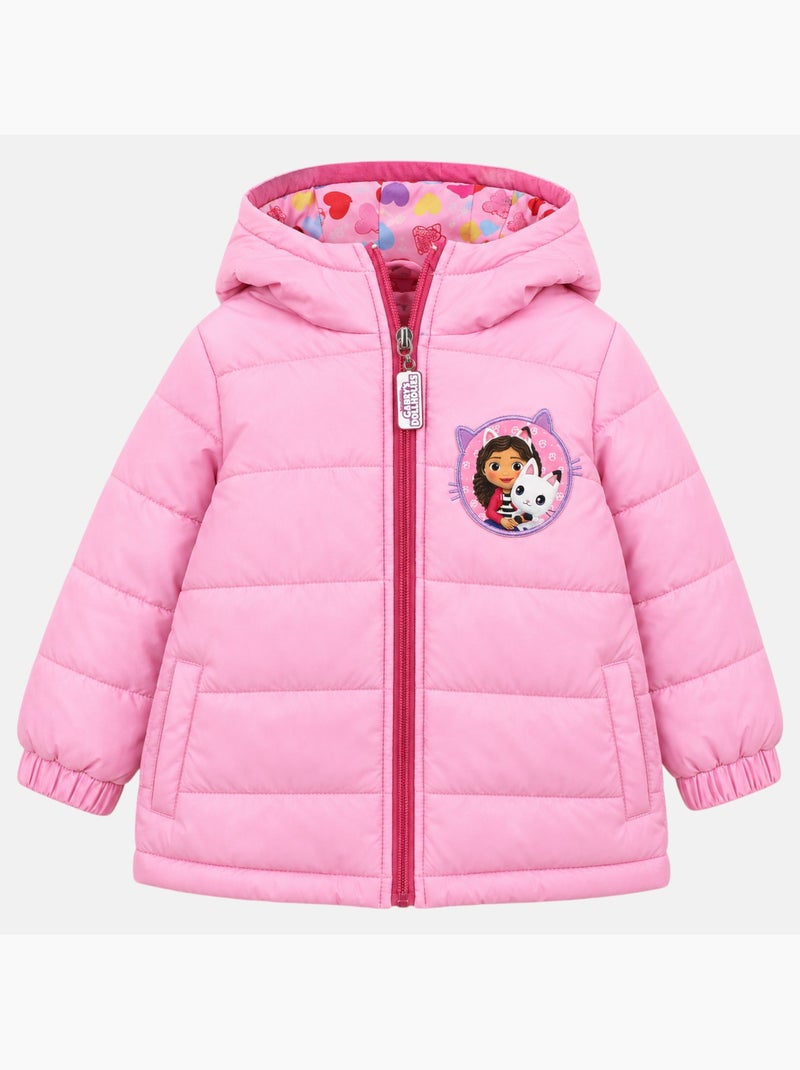 Disney - doudoune zippée à capuche imprimée Rose - Kiabi