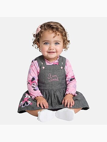 Disney - Ensemble bébé fille 2 pièces robe et t-shirt manches longues imprimé personnage