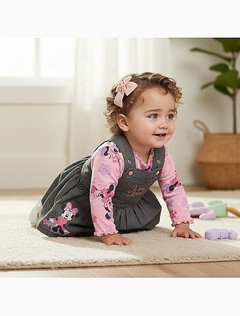 Disney - Ensemble bébé fille 2 pièces robe et t-shirt manches longues imprimé personnage