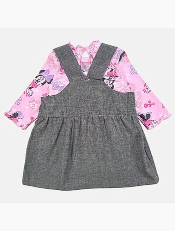 Disney - Ensemble bébé fille 2 pièces robe et t-shirt manches longues imprimé personnage