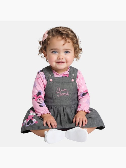 Disney - Ensemble bébé fille 2 pièces robe et t-shirt manches longues imprimé personnage - Kiabi