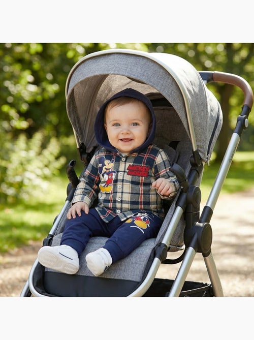 Disney - Ensemble bébé garçon chemise à carreaux avec capuche et pantalon motif personnage - Kiabi