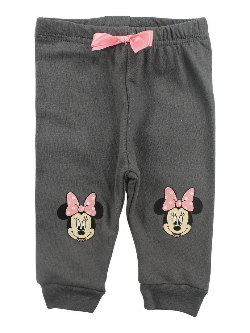 Ensemble 3 pièces bonnet + body + pantalon imprimé Minnie Disney pour bébé  fille