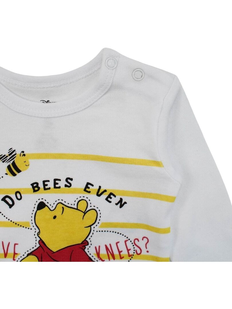 Ensemble Bébé Fille Winnie L'Ourson - T-Shirt + Pantalon 100% Coton - Manches Longues