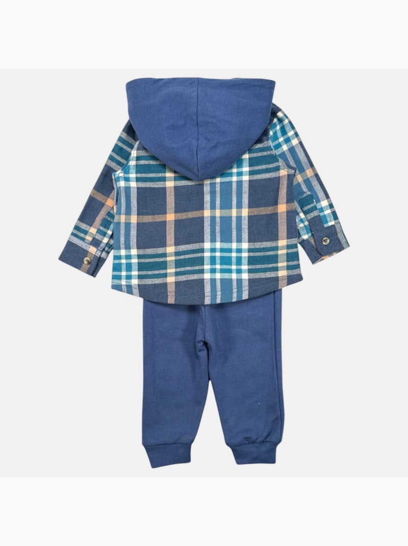 Disney - ensemble chemise à carreaux à capuche et pantalon Bleu marine - Kiabi