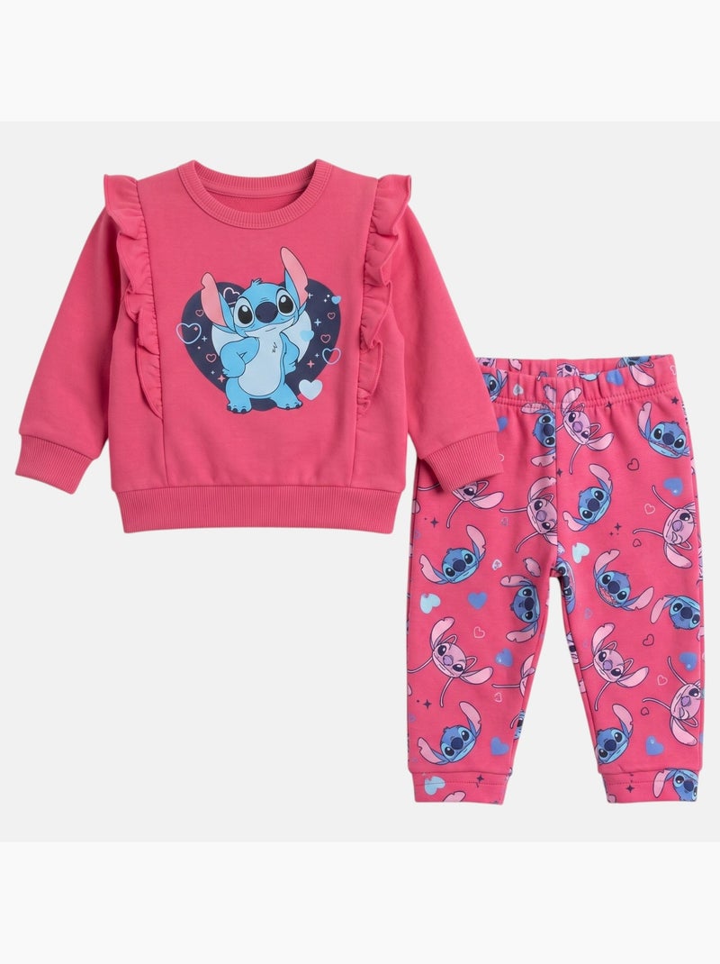 Disney - Ensemble de jogging, sweat et pantalon fille Rose fushia - Kiabi