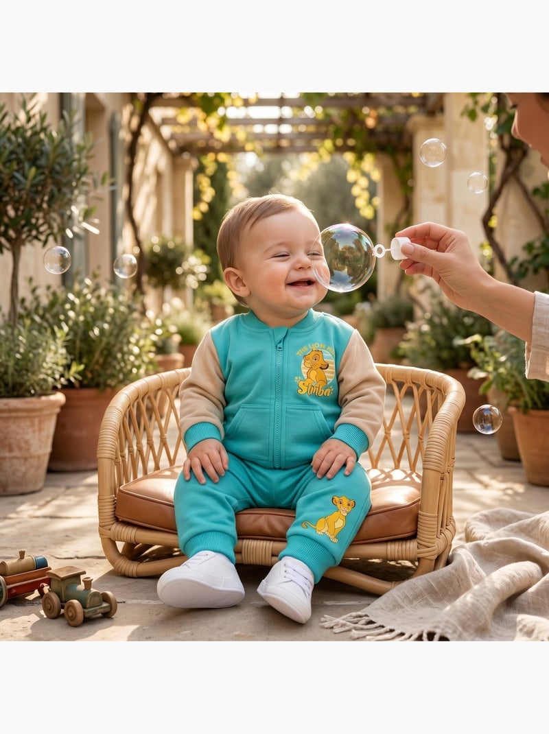 Disney - Ensemble de jogging, veste et pantalon garçon Bleu turquoise - Kiabi