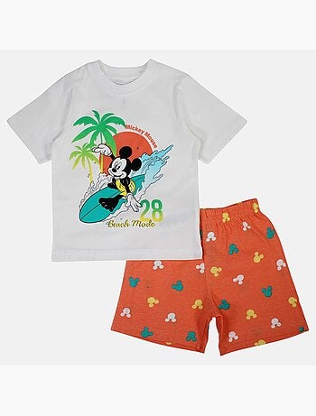 Disney - Ensemble enfant blanc et short orange