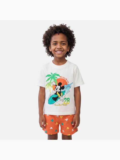 Disney - Ensemble enfant blanc et short orange - Kiabi