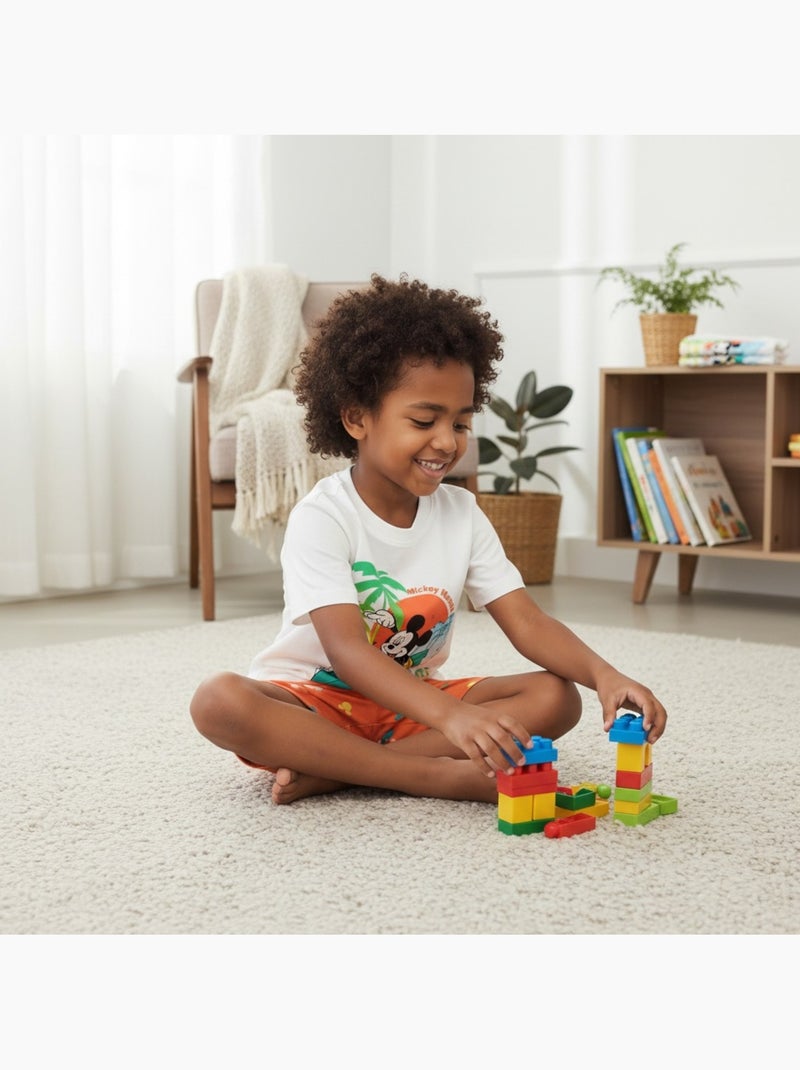 Disney - Ensemble enfant blanc et short orange Blanc - Kiabi