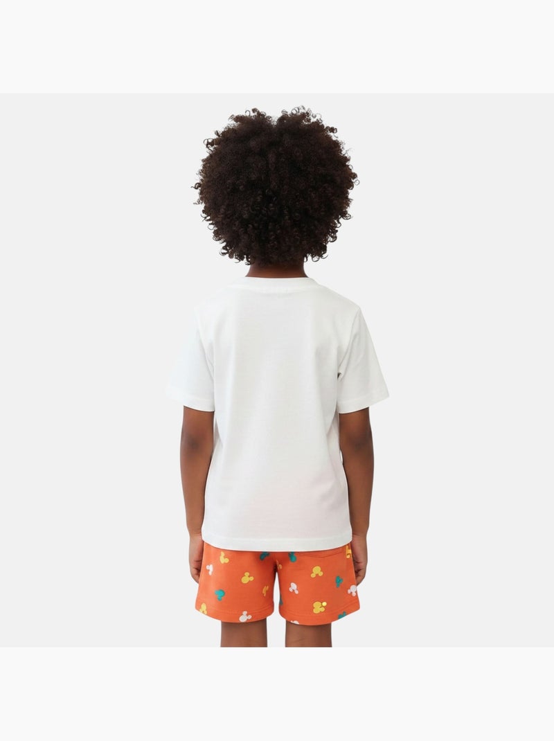 Disney - Ensemble enfant blanc et short orange Blanc - Kiabi