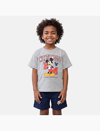 Disney - Ensemble enfant bleu et short rouge
