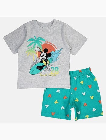 Disney - Ensemble enfant gris et short vert