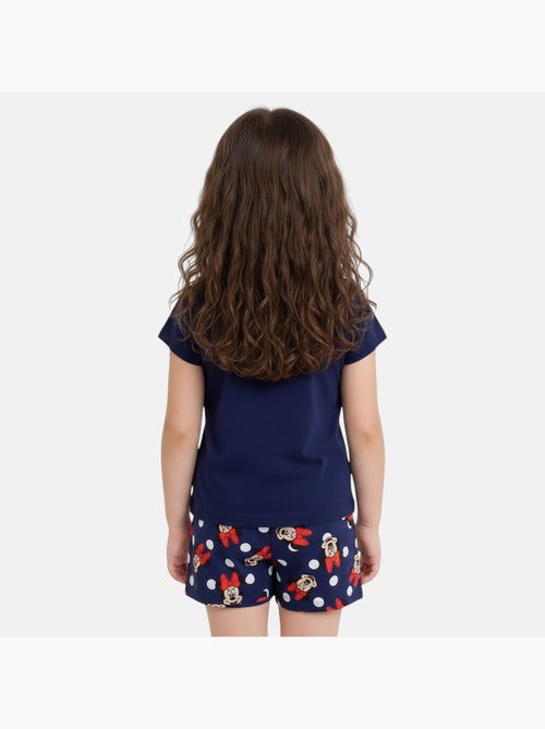 Disney - Ensemble enfant t-shirt bleu et short bleu à pois motif personnage - Kiabi