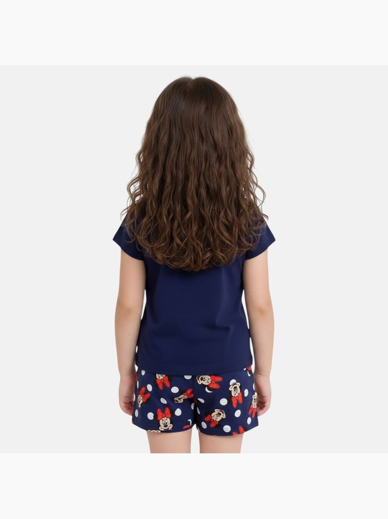 Disney - Ensemble enfant t-shirt bleu et short bleu à pois motif personnage Bleu marine - Kiabi