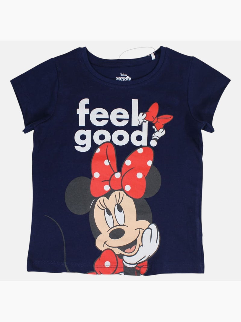 Disney - Ensemble enfant t-shirt bleu et short bleu à pois motif personnage Bleu marine - Kiabi