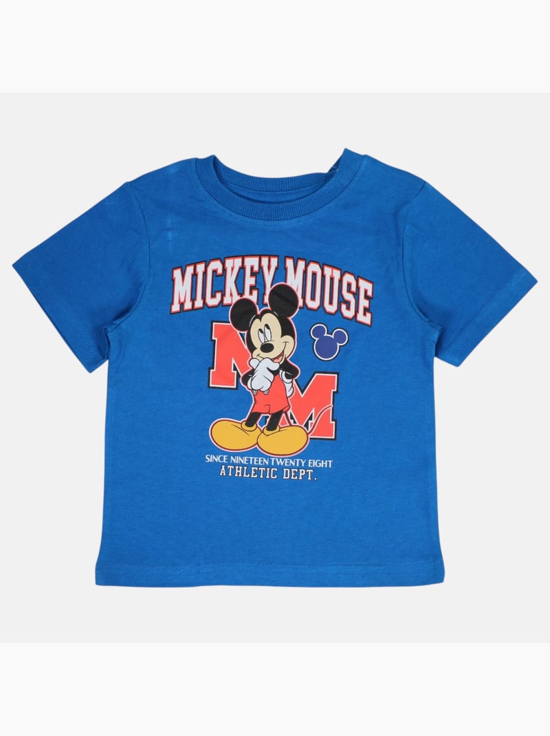 Disney - Ensemble enfant t-shirt gris et short Bleu - Kiabi