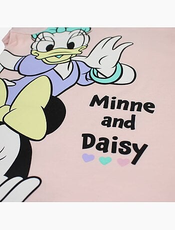 Disney - Ensemble enfant t-shirt rose et short motif personnage