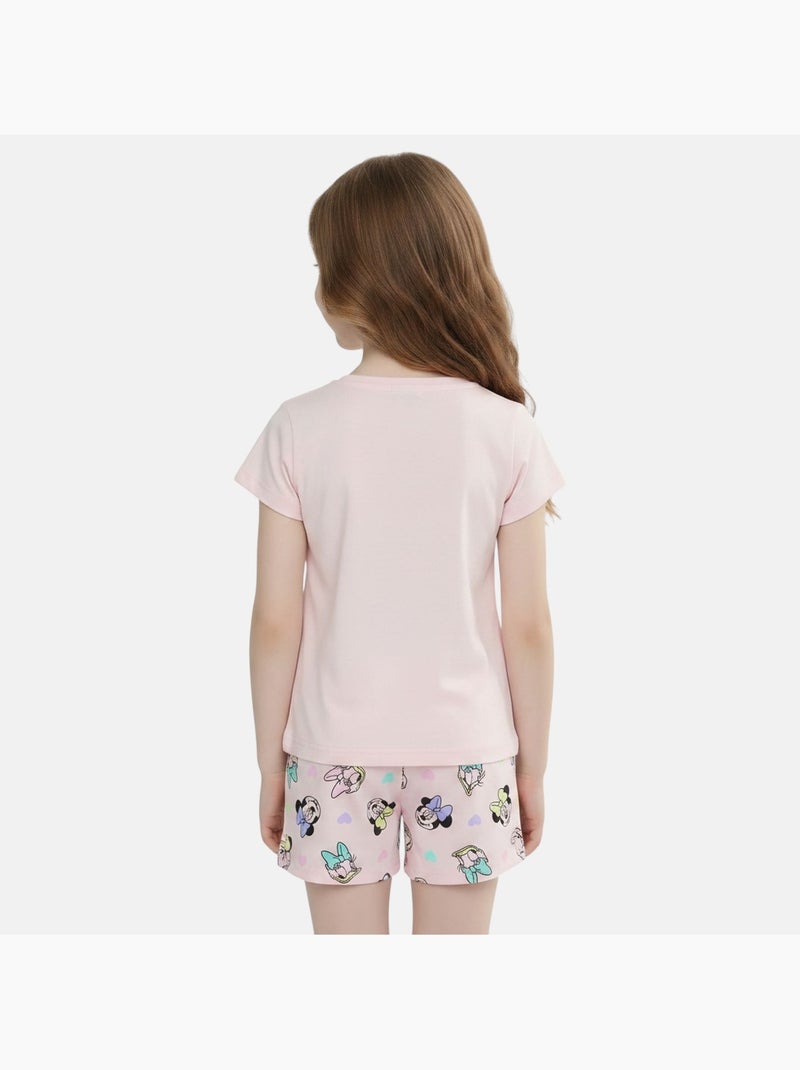 Disney - Ensemble enfant t-shirt rose et short motif personnage Rose - Kiabi