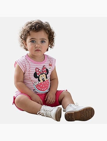 Disney - Ensemble enfant t-shirt + short imprimé personnage dessin animé