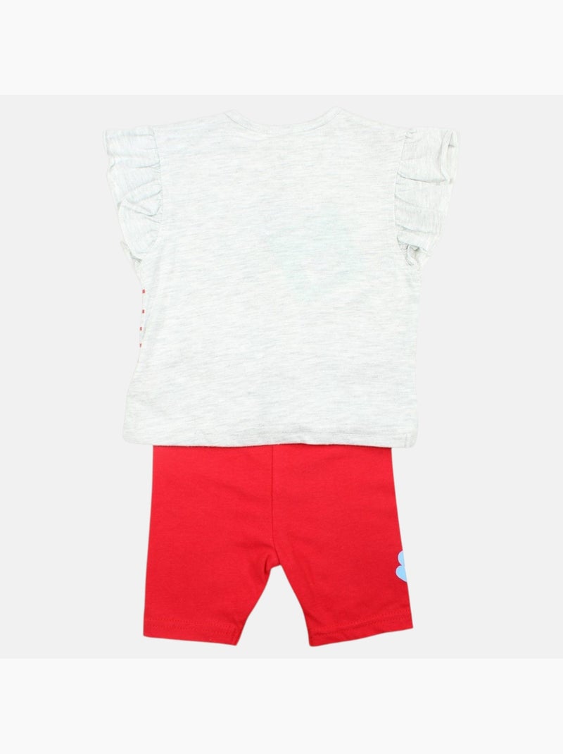 Disney - Ensemble enfant t-shirt + short imprimé personnage dessin animé Rouge - Kiabi