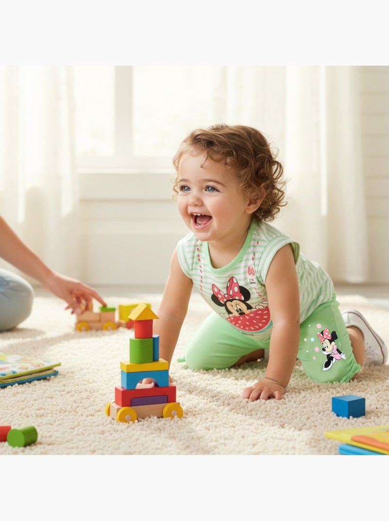 Disney - Ensemble enfant t-shirt + short imprimé personnage dessin animé Vert - Kiabi