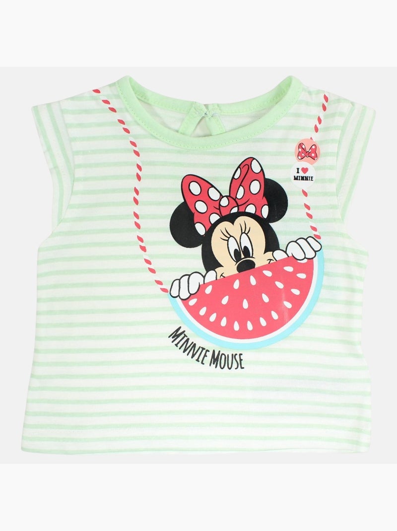 Disney - Ensemble enfant t-shirt + short imprimé personnage dessin animé Vert - Kiabi