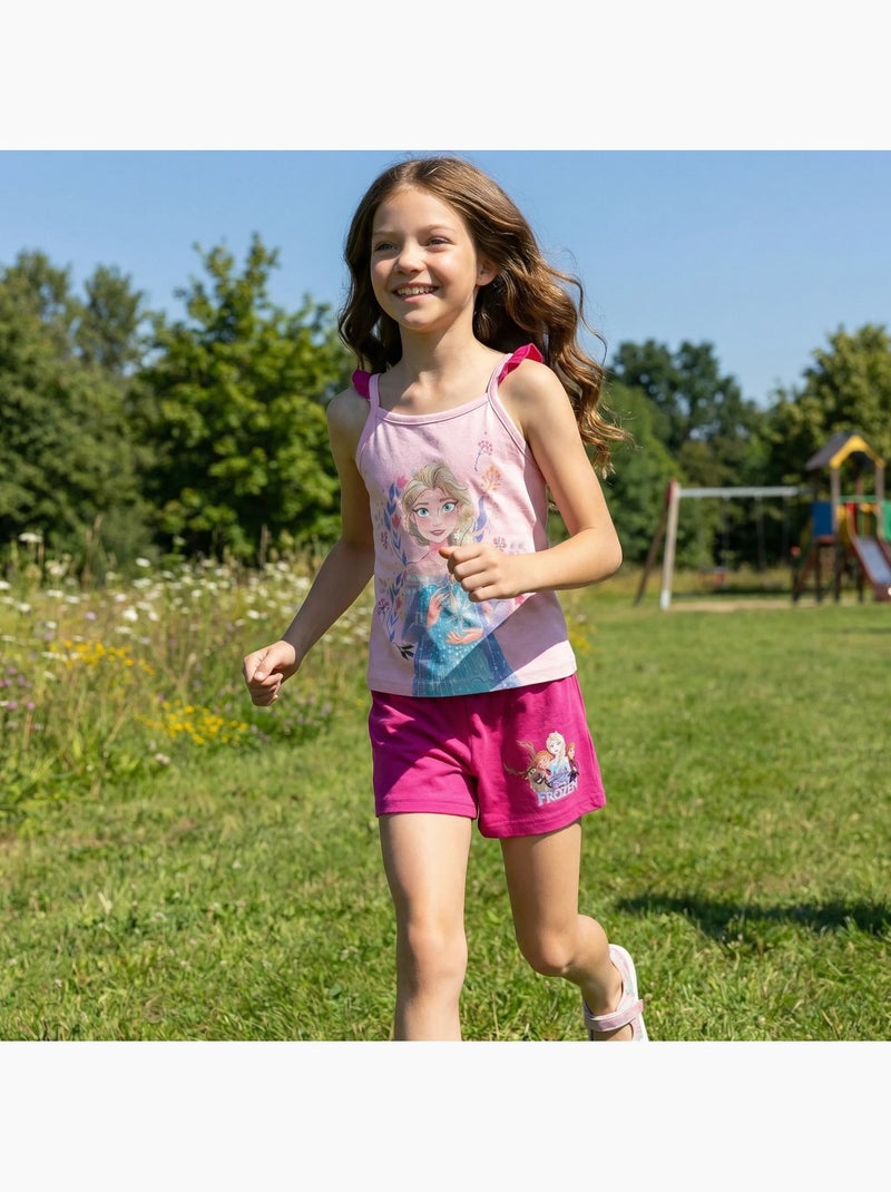 Disney - Ensemble fille T-shirt à bretelles et short Rose - Kiabi