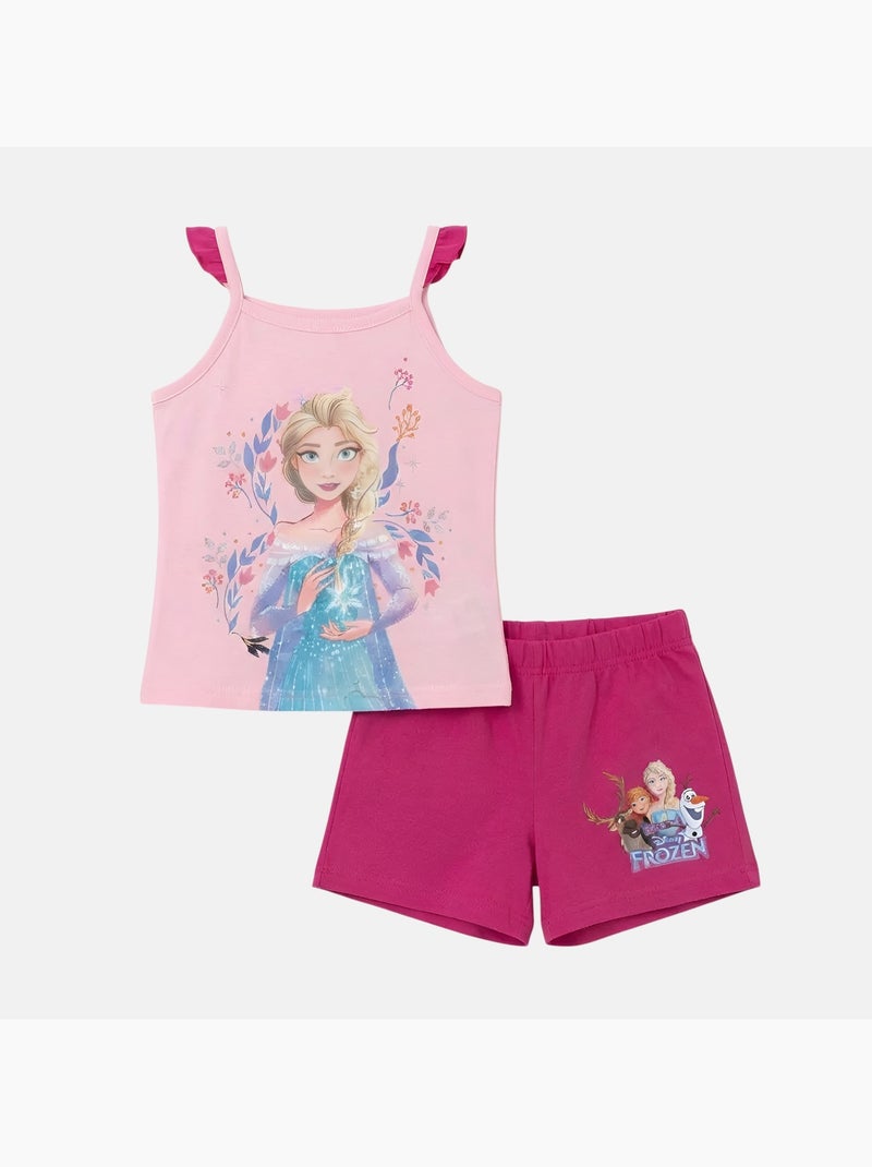 Disney - Ensemble fille T-shirt à bretelles et short Rose - Kiabi