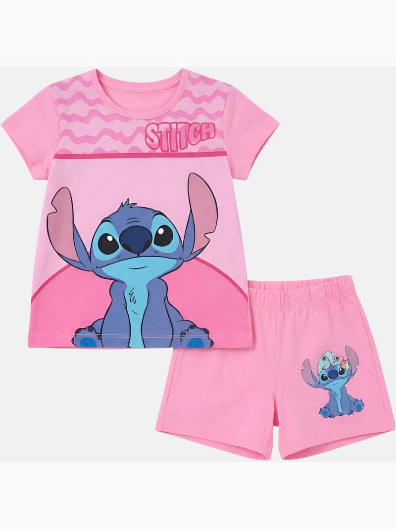 Disney - Ensemble fille T-shirt manches courtes et short Rose - Kiabi