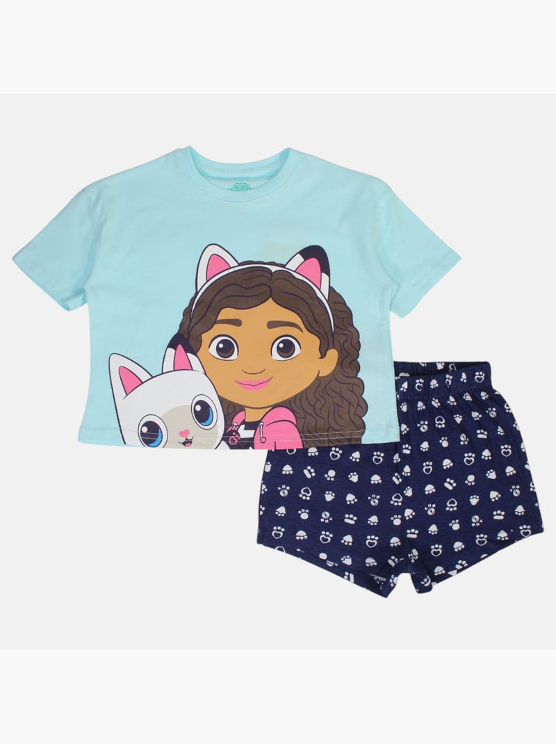 Disney - Ensemble fille tee-shirt short imprimé Bleu - Kiabi