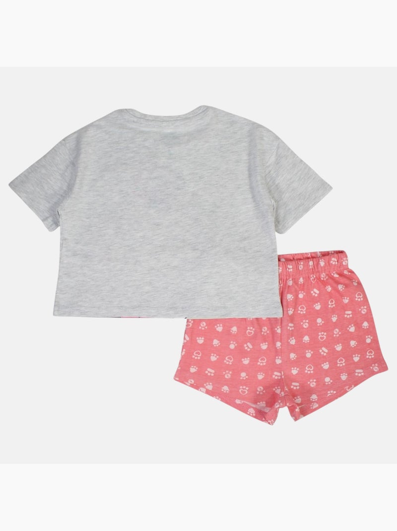 Disney - Ensemble fille tee-shirt short imprimé Gris - Kiabi