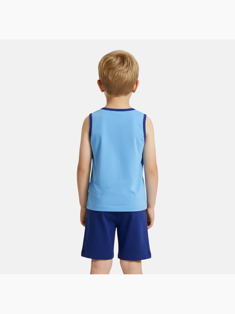 Disney - Ensemble garçon T-Shirt sans manches et short Bleu marine - Kiabi