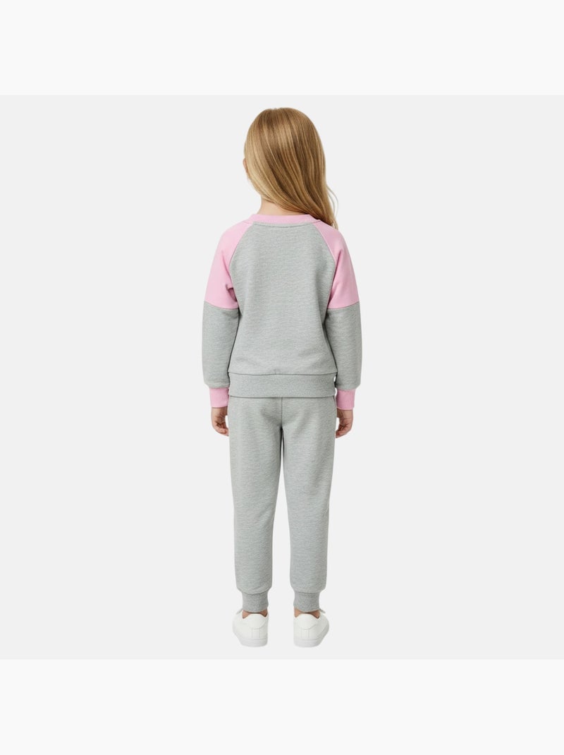 Disney - Ensemble jogging fille sweat et pantalon imprimé Gris - Kiabi