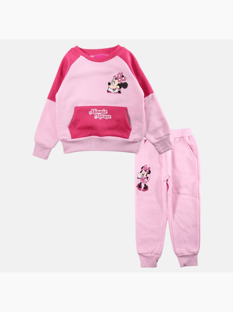 Disney - Ensemble jogging fille sweat et pantalon imprimé Rose - Kiabi
