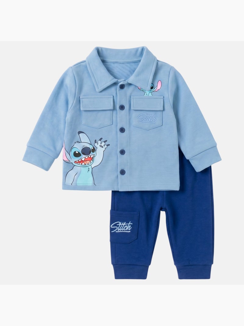 Disney - ensemble surchemise boutonnée et jogging Bleu - Kiabi