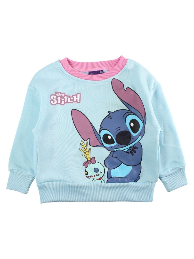 Disney - Ensemble Sweat à capuche et pantalon de jogging Lilo et Stitch fille Bleu - Kiabi