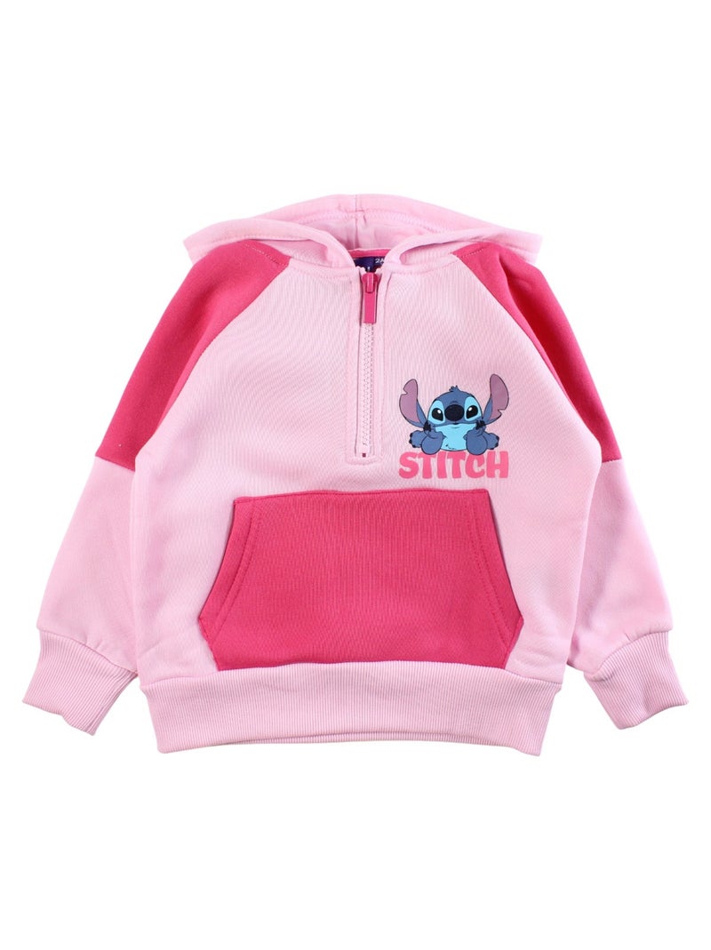 Disney - Ensemble sweat à capuche et pantalon de jogging Lilo et Stitch fille Rose - Kiabi